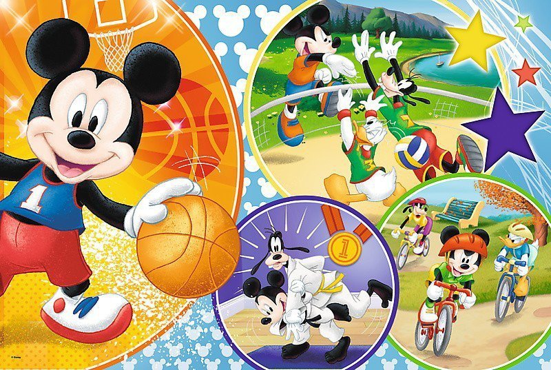 Puzzle 24 elementy Maxi - Mickey Mouse, Czas na sport!