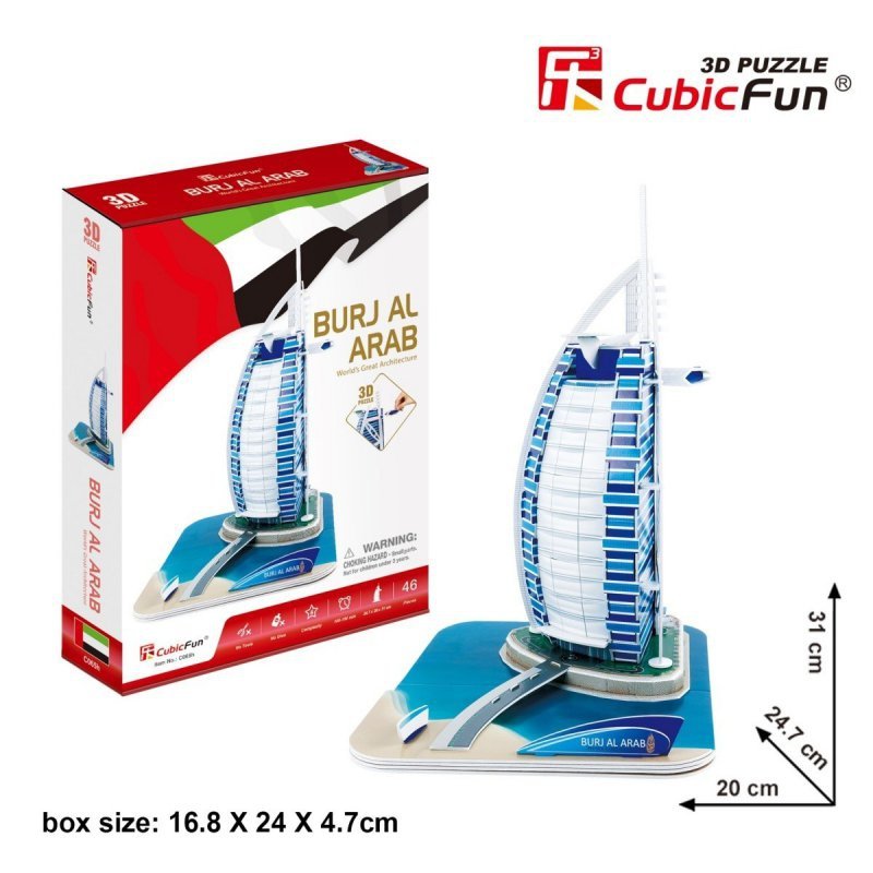 Puzzle 3D Wieżowiec Burj Al Arab 46 elementów