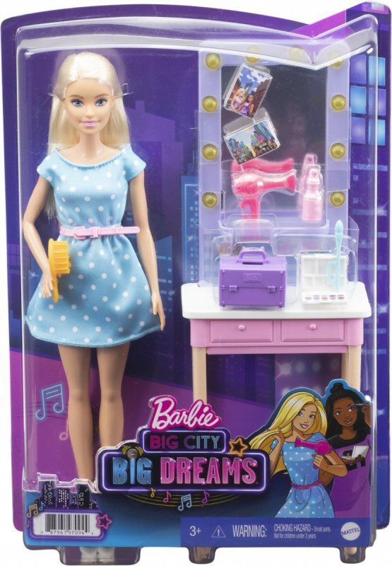 Lalka Barbie Big City Big Dreams Lalka Malibu + toaletka