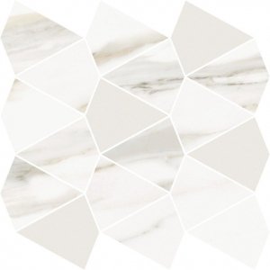 Gold Wish White Mosaic Glossy Rect 29,7x29,7