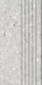 Tubądzin Macchia grey MAT stopnica 59,8x29,8