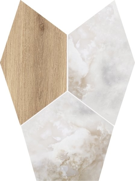 Tubądzin Onice Bianco Wood MAT mozaika 28x31