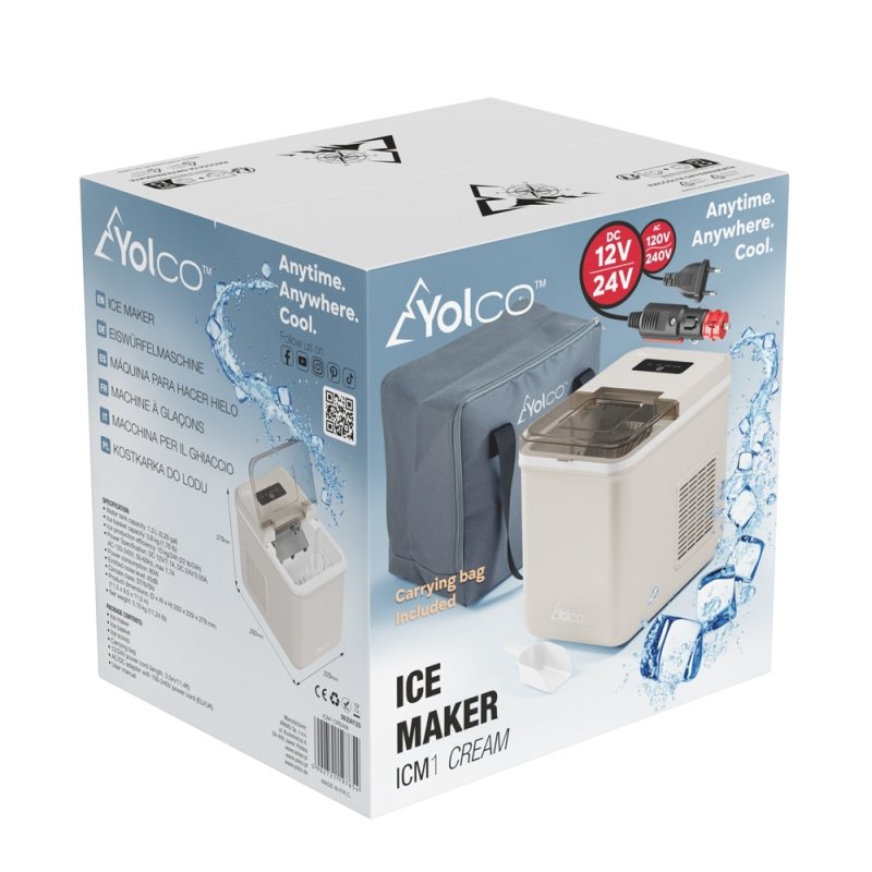 Kostkarka do lodu 12V Yolco ICM1 Cream
