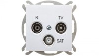 Sentia Gniazdo antenowe RD/TV/SAT końcowe bez ramki IP20 białe 1453-10