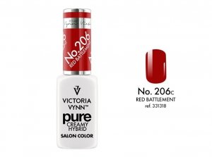 Kremowy Lakier Hybrydowy PURE kolor:  No 206 Red Battlement