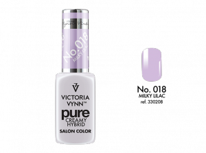 Kremowy Lakier Hybrydowy PURE kolor:  No 018 Milky Lilac