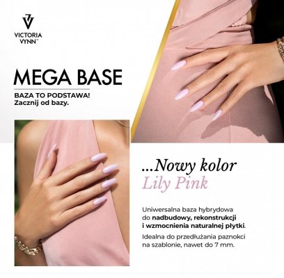 Mega Base - kolor Lily Pink - Baza Hybrydowa