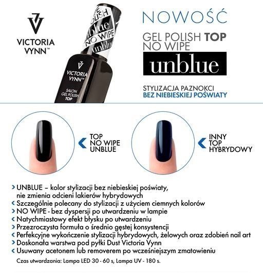  GEL POLISH TOP NO WIPE UNBLUE 15ml  (Top hybrydowy bez niebieskiej poświaty, bez przemywania)