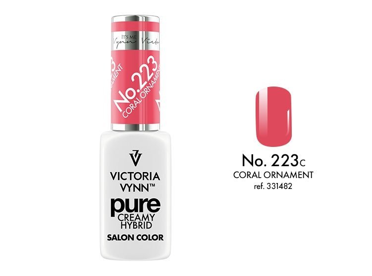  Kremowy Lakier Hybrydowy PURE kolor:  No 223 Coral Ornament