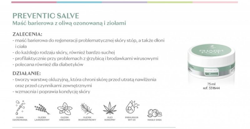PREVENTIC SALVE 75ml - Maść barierowa (z oliwą ozonowaną i ziołami)