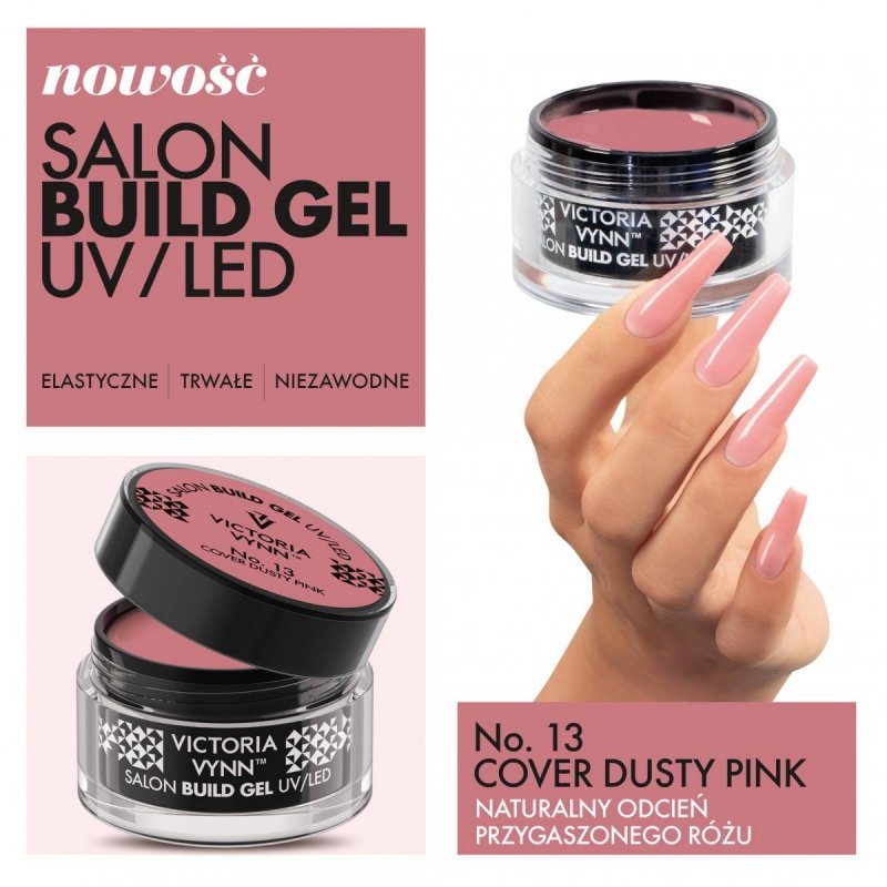  BUILD GEL -  Żel budujący 15ml No.013 Cover Dusty Pink