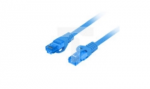 Kabel krosowy patchcord S/FTP kat.6A LSZH CCA niebieski 1m