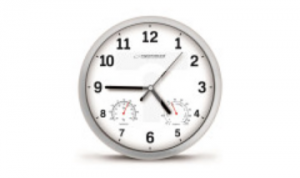 Zegar ścienny Esperanza LYON EHC016W (kolor biały, kolor srebrny)