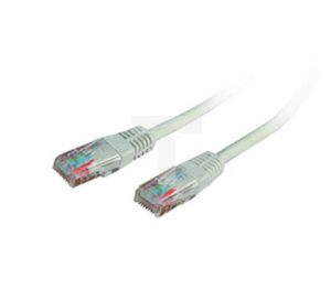 Kabel krosowy EmiterNet UTP kat.5E PVC 1 m szary, EM/PC-UTP5EPVC-1M