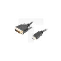 Kabel adapter HDMI - DVI-D(24+1) 3m czarny DUAL LINK 4K 30Hz /pozłacane styki/ LANBERG