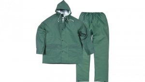 Komplet przeciwdeszczowy XL bluza + spodnie poliestru powlekanego PVC zielony EN304VEXG2