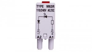 Moduł sygnaliacyjny LED dioda czerwona 110-230 V AC/DC MODUL L M63R SZARY 854855