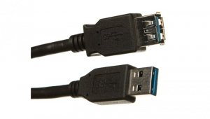 Kabel połączeniowy USB 3.0 Typ USB A/USB A, M/Ż czarny 3m AK-300203-030-S