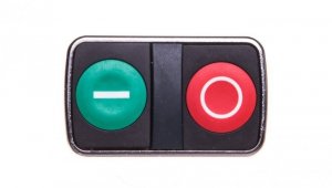 Napęd przycisku podwójny zielony/czerwony /O-I/bez podświetlenia z samopowrotem ZB4BA7341