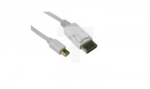 Kabel DisplayPort 1m Męskie Mini DisplayPort to Męski kabel DisplayPort Biały