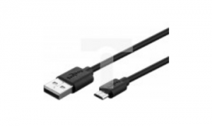 Kabel Micro USB do ładowania i synchronizacji czarny 1m 46800