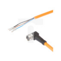 Złącze kablowe gniazdo kątowe M8 3-pinowe druga końcówa niezarobiona 5m 3x0,25mm2 PUR IP67 VK50R071