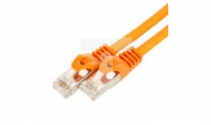 Patchcord S/FTP kat.7 PiMF kabel sieciowy LAN 2x RJ45 PoE pomarańczowy 7m NEKU