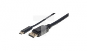 Kabel Adapter USB C-DP M/M 1,0m ALT Mode/Dispalyport , czarny MHT 152471