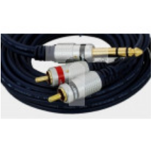 Kabel audio wt.Jack 6,3 stereo/2xwt.RCA MK82 10m