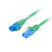 Kabel krosowy patchcord S/FTP kat.6A LSZH CCA zielony 3m