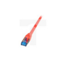 Kabel krosowy patchcord SFTP 0,15m Cat6a Superflex czerwony na kablu Cat7 / EFB