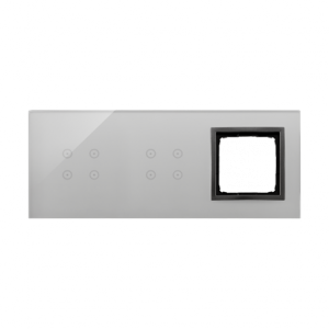 Simon Touch ramki Panel dotykowy S54 Touch, 3 moduły, 4 pola dotykowe + 4 pola dotykowe + 1 otwór na osprzęt S54, burzowa chmura