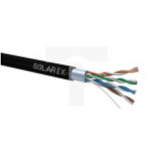 Kabel instalacyjny Solarix CAT5E FTP PE Fca zewnętrzny 305m/box SXKD-5E-FTP-PE czarny