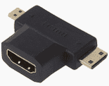 Adapter AK-AD-23 HDMI (f) / mini HDMI (m) / micro HDMI (m) AK-AD-23