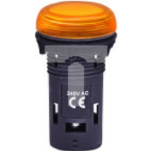 Lampka sygnalizacyjna zintegrowana LED, soczewka płaska karbowana, 240 V AC, Pomarańczowa ECLI-240A-A 004771234