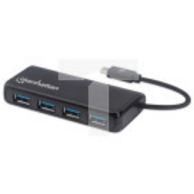 4-Portowy Hub USB 3.2 Gen1 4x USB-A na złączu USB-C 5Gbps, MHT 164924