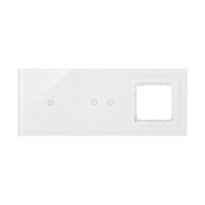 Simon Touch ramki Panel dotykowy S54 Touch, 3 moduły, 1 pole dotykowe + 2 pola dotykowe poziome + 1 otwór na osprzęt S54, biała 