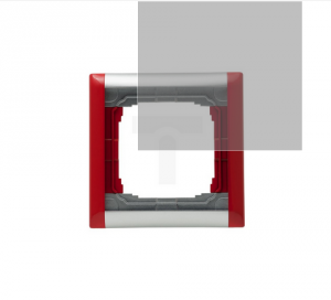 KOS66 PLUS Ramka pojedyncza składana kolorowa aluminium + czerwony 66401081