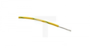 Przewód jednożyłowy linkowy, 0,5 mm², 16/0,2 mm, 20 AWG, PVC, 1 kV AC, Zielony/Żółty, dł. 100m, RS PRO