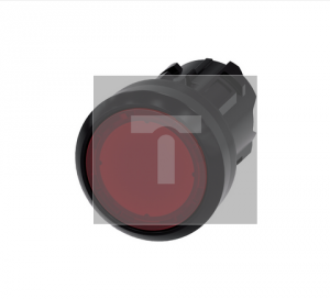 Przycisk podświetlany 22mm okrągły tworzywo czerwony płaski z samopowrotem 3SU1001-0AB20-0AA0