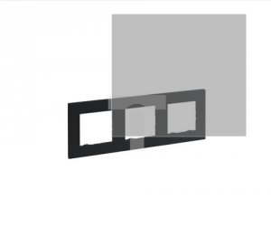 Niloe Step - ramka potrójna 3x - kolor antracyt 863793