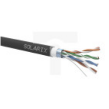 Kabel instalacyjny Solarix CAT5E FTP PVC+PE Fca podwójny płaszcz 305m/szpula SXKD-5E-FTP-PVC+PE