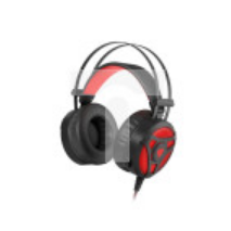 Słuchawki nauszne GENESIS NEON 360 z mikrofonem podświetlenie czarno-czerwone NSG-1107