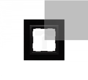 VENA2 Ramka pojedyncza szkło Xglass akrylowe czarny + antracyt 5209181