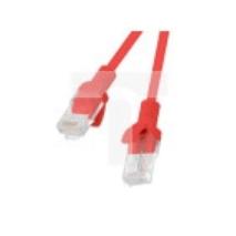 Kabel krosowy patchcord U/UTP kat.5e 0,25m czerwony /opak=10szt./
