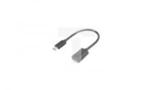 Adapter USB-C 3.1 &gt; USB-A na kablu 15cm czarny OTG LANBERG
