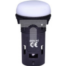 Lampka sygnalizacyjna zintegrowana LED, soczewka płaska karbowana, 240 V AC, Opal ECLI-240A-W 004771235