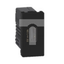 Simon Connect USB ładowarka K45 (45x22,5) gniazdo typ A 5V/1,5A szary grafit K126C/14