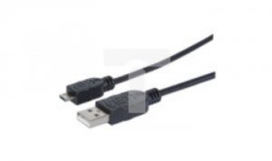 Kabel USB A-MicroB M/M 1,8M USB2.0 Hi-Speed czarny, MHT 307178