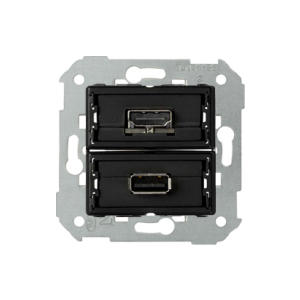 Simon 82 Gniazdo USB + HDMI (V1.4) żeńskie. Podłączenie HDMI kątowe. 7501095-039